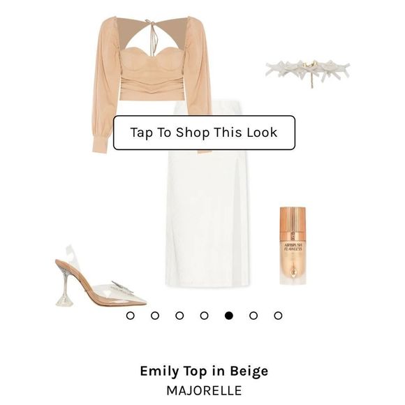 Majorelle Emily Bustier Puff Sleeve Crop Top | SZ XXS - Picture 16 of 16